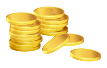 a pile of gold coins