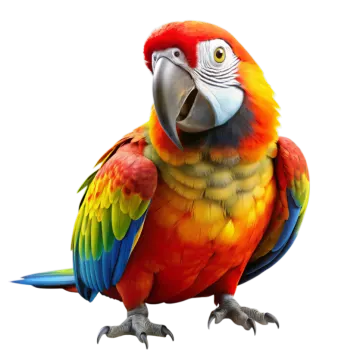 colorful parrot isolated on a white background