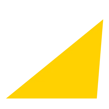 a yellow triangle on a white background