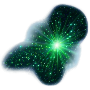 an image of a green and black star