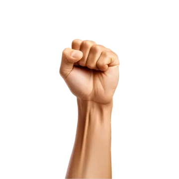 a hand with a fist in the middle