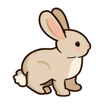 a white rabbit sitting on the ground