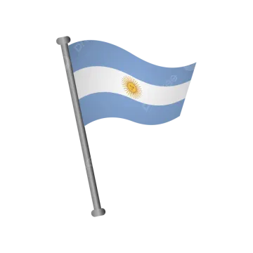 the argentina flag on a white background