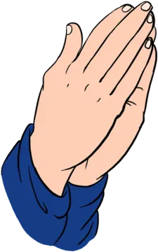 a person's hands folded in prayer