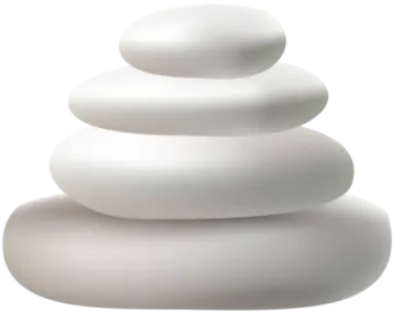 a stack of rocks on a white background