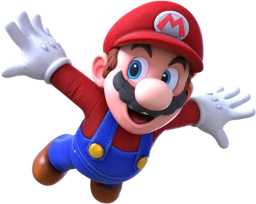 a cartoon character flying through the air