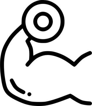 a black and white drawing of a man's torso