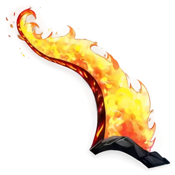 a flame on a white background