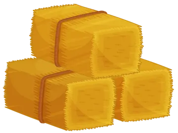 a stack of hay