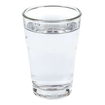a glass filled with water