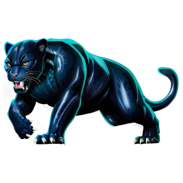 a black panther with yellow eyes