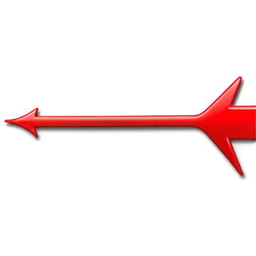 a red arrow on a white background