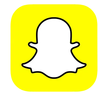 a yellow snap icon with a black outline