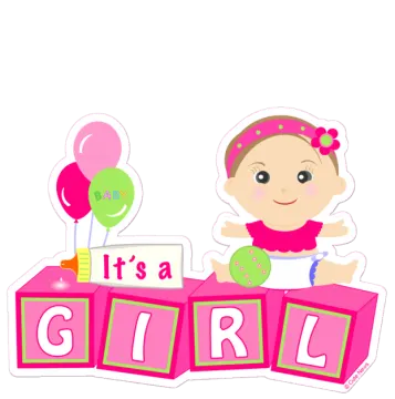 it's a girl sticker