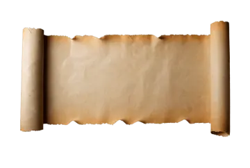 a piece of parchment paper on a white background