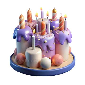 an image of a birthday cake with candles