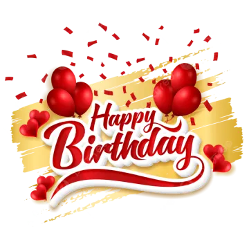 a happy birthday card with balloons and cons