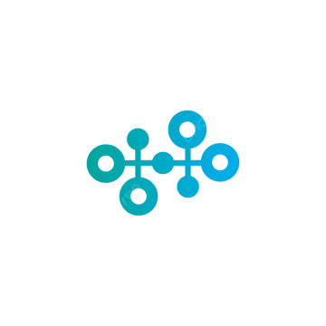a blue and green logo for a company