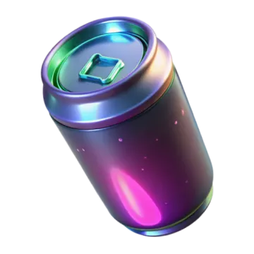 a can of soda on a white background