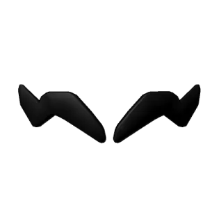 two black mustaches on a white background