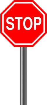a red stop sign