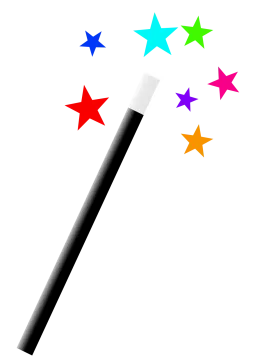 a pencil with stars coming out of it