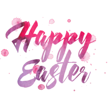 the words happy easter on a white background