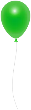 a green balloon on a white background