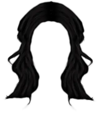 a drawing of a woman with long black hair