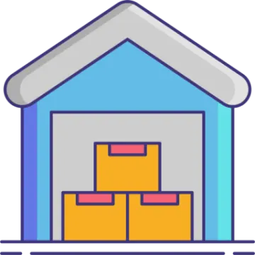 a house with boxes in it