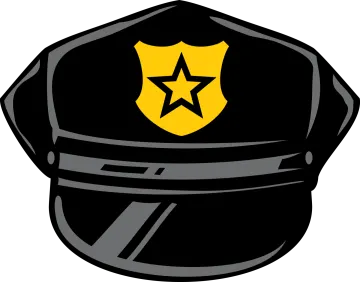 a police hat with a star on it