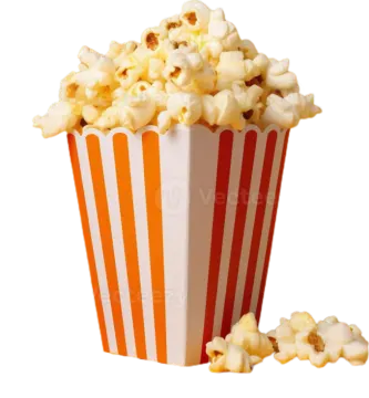 a popcorn box filled with popcorn