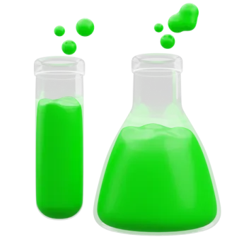 green liquid in test tubes