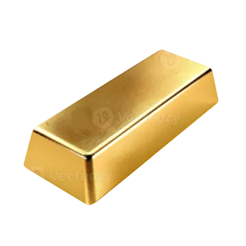 gold bar on white background
