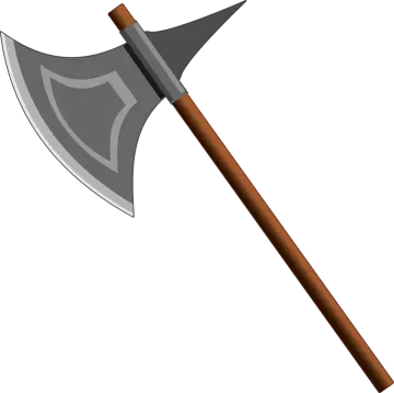 an axe on a white background