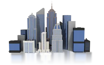 an image of a city with skyscrapers