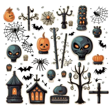 a set of halloween icons