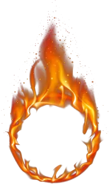 a fire ring on a white background