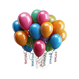 a bunch of balloons with the words happy birthday