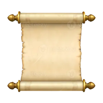 an old scroll on a white background