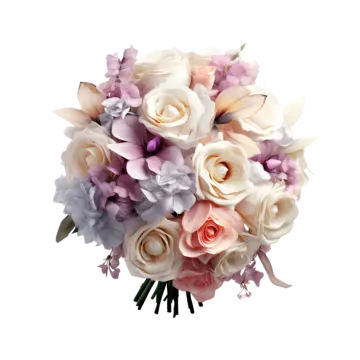 a bouquet of flowers on a white background
