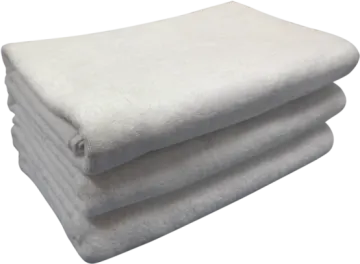 a stack of towels on a white background