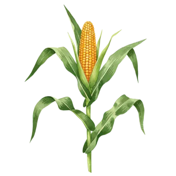 a corn on a white background