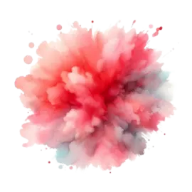 a pink and blue colored powder explosion