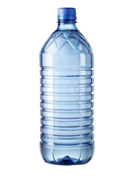 a large bottle of water on a white background