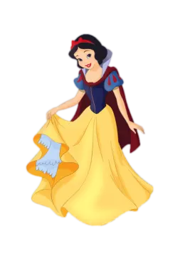 a snow princess sitting on top of a yellow dress