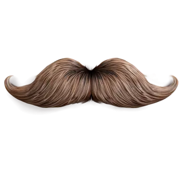 a brown mustache on a white background