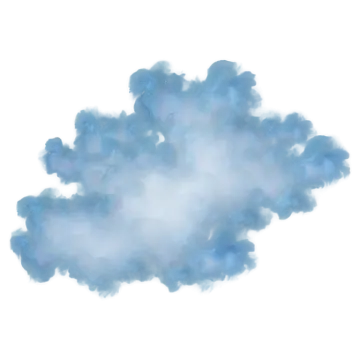a blue cloud on a white background