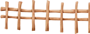 a wooden fence on a white background