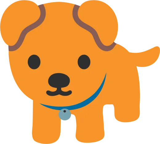 a brown dog with a blue collar